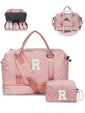 Monogram Duffel Bag Travel Weekender Shoulder Strap Carry-on